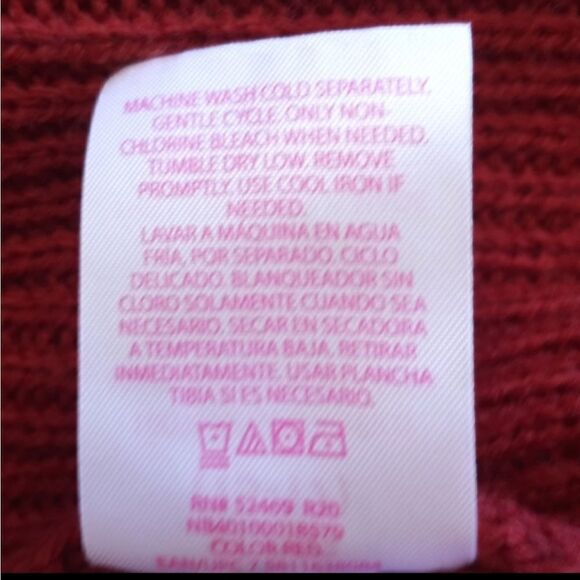 NO BOUNDARIES RUST LACE UP BACK LONG CARDIGAN SZ.XL GUC - Picture 9 of 9